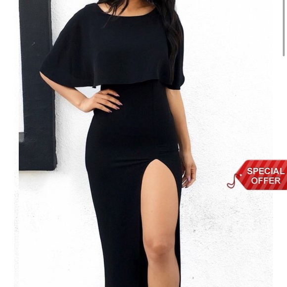 Beautiful high slit low back gown - Picture 2 of 3